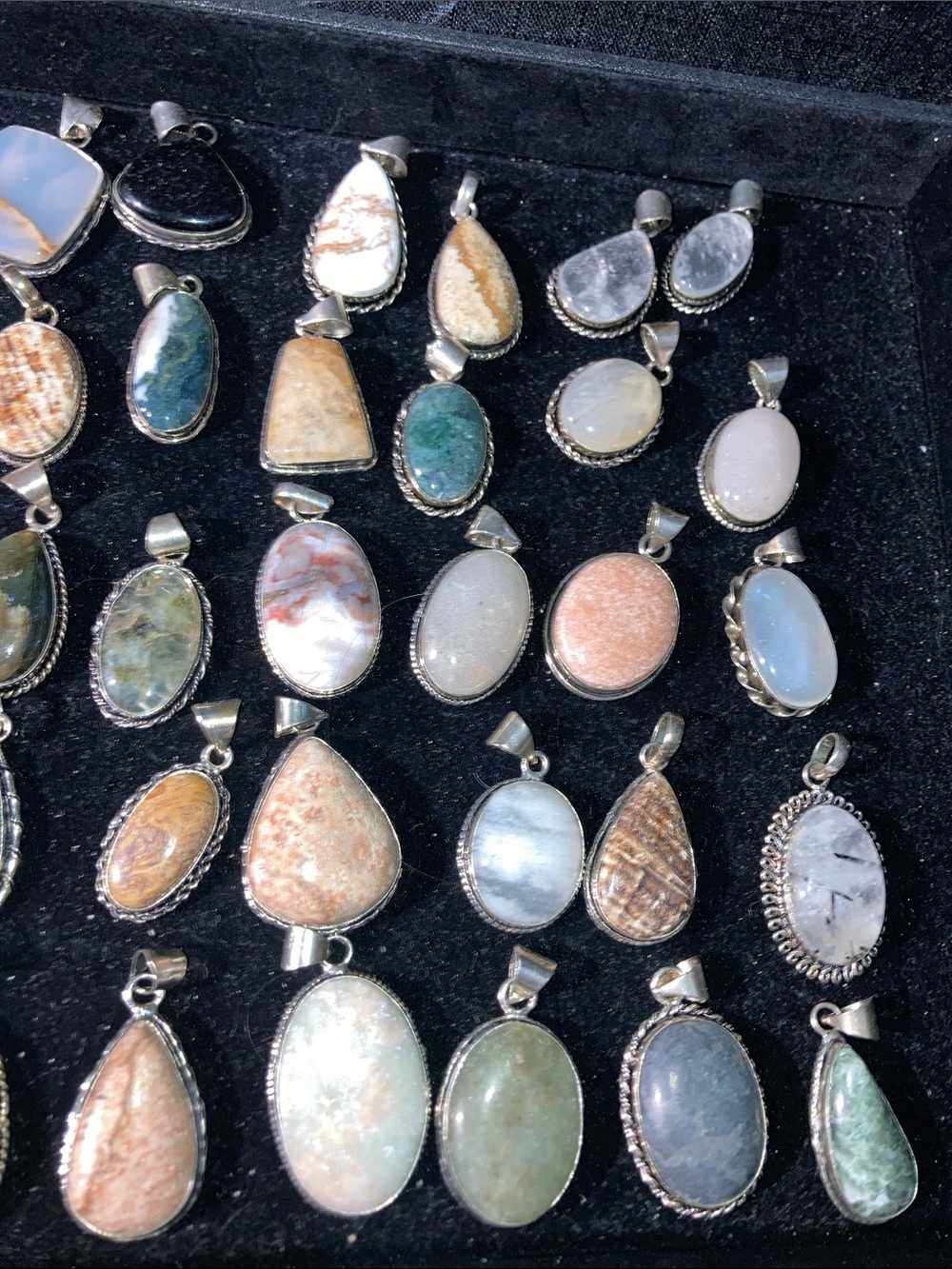 Randomly picked Gemstone Pendant stamped 925 or (pick one) - Picture 4 of 7